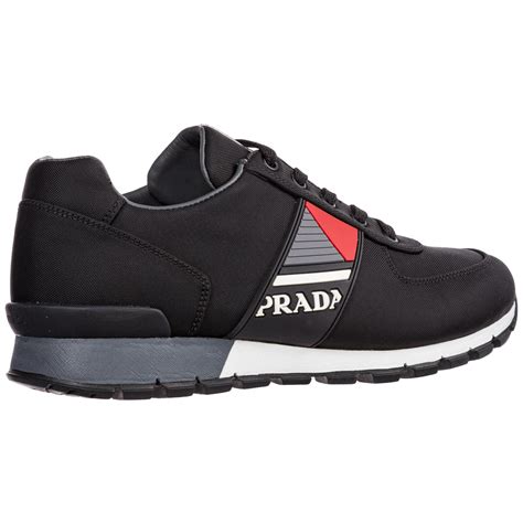 black prada sneakers men's|Prada men's sneakers outlet.